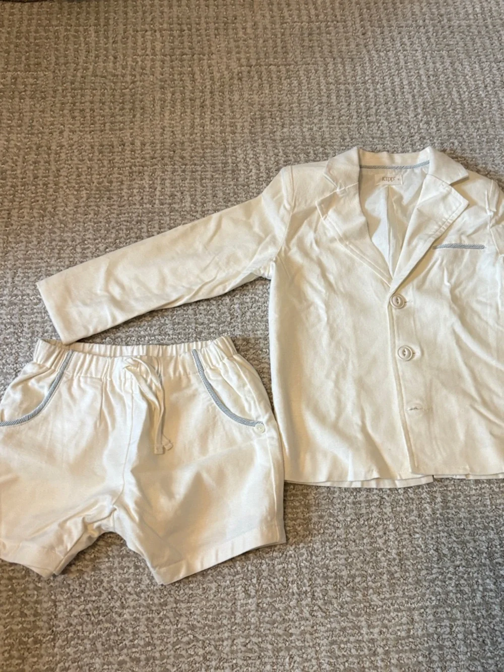 Kipp Todd linen off-white suit (shorts and blazer)